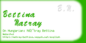 bettina matray business card